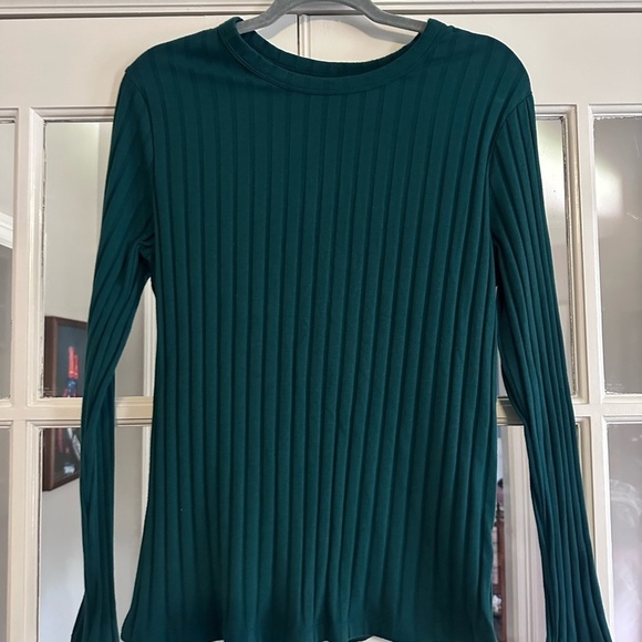A New Day Ribbed Green Long Sleeve Top - Picture 1 of 3